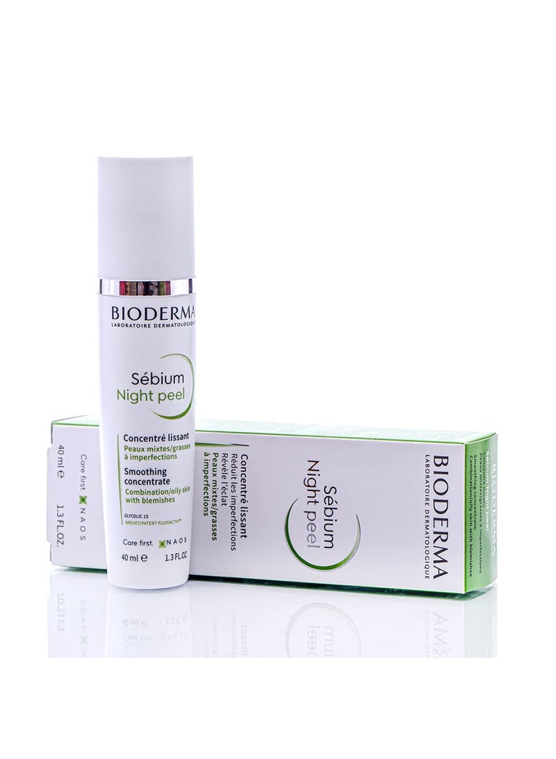 Bioderma Sebium Night Peel Smoothing Concentrate Gel For Combination To Oily Skin 40ml  - Image 3
