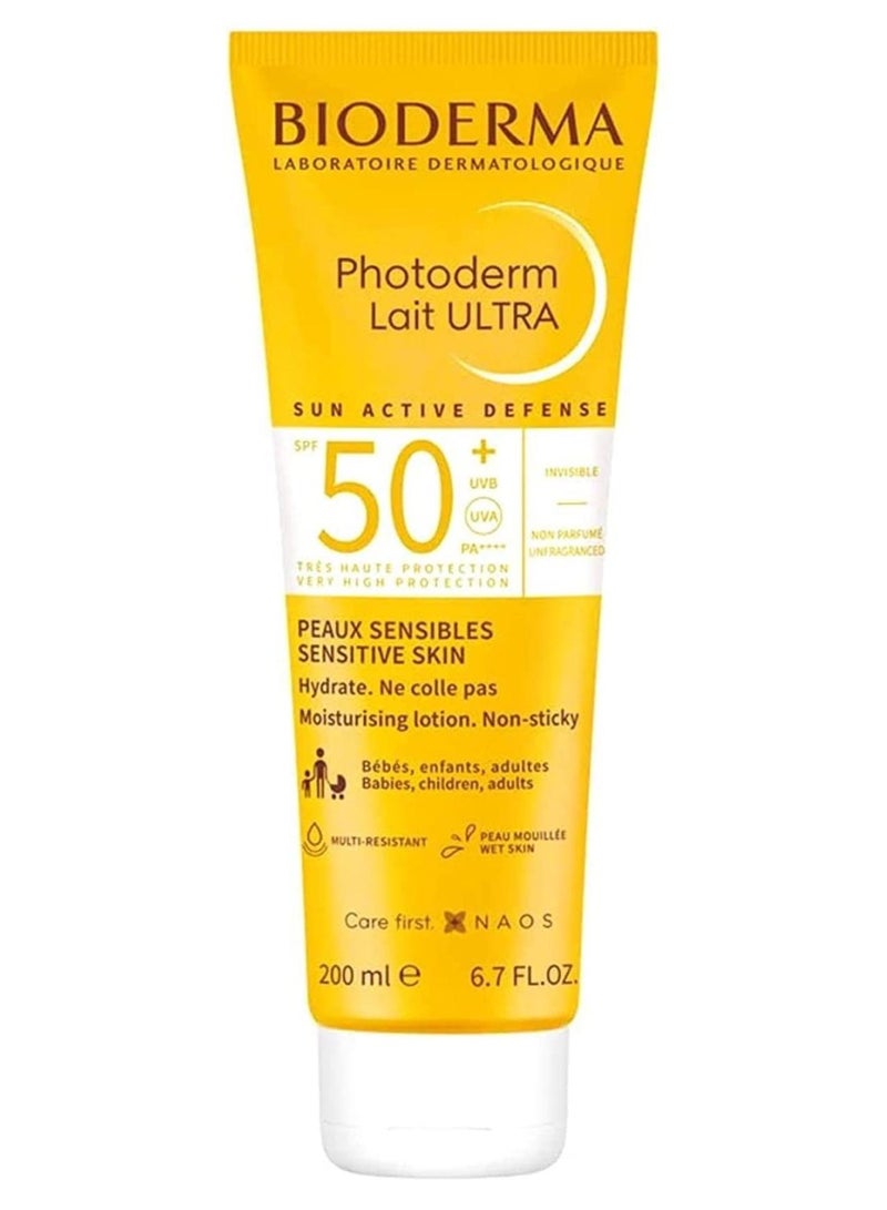 Bioderma Photoderm Max Lait Famille Spf 50+ Family Sunscreen Milk 200ml - Image 1