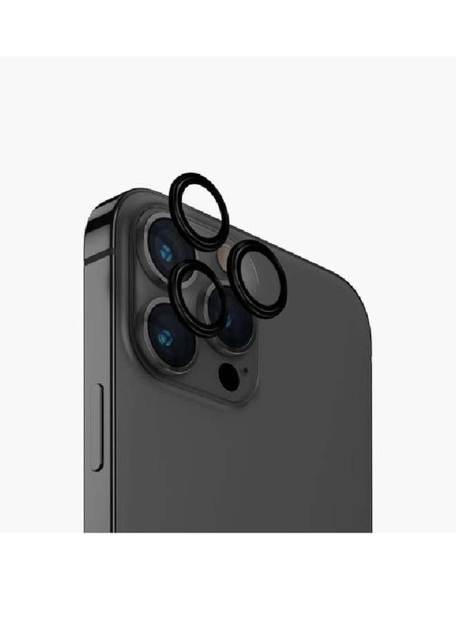 Uniq Optix Aluminium Camera Lens Protector For iPhone 15 Pro Max Black