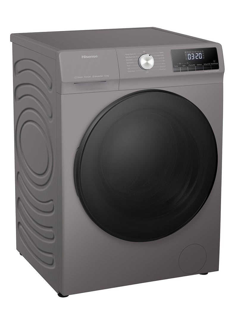 Hisense Front Load Fully Automatic Washing Machine With Inverter Motor, 1400 RPM 10 kg WFQA1014EVJMWT Titanium Grey - Image 5