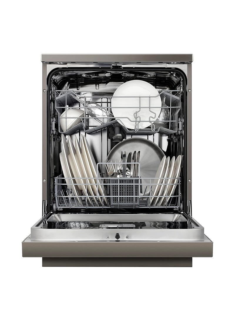 Hisense - 13 Place Settings Freestanding Dishwasher, 8 Programs, Inox 15 L HS622E90X Silver - Image 1