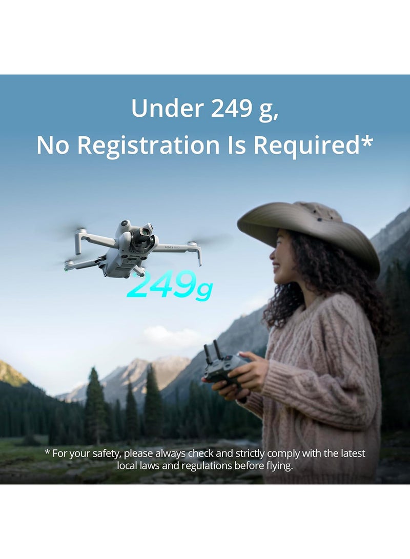 dji - Mini 4 Pro (RC 2) Folding Mini-Drone 4K HDR Video Camera Under 0.549 lbs/249g MOIAT Certified - UAE Version - Image 1