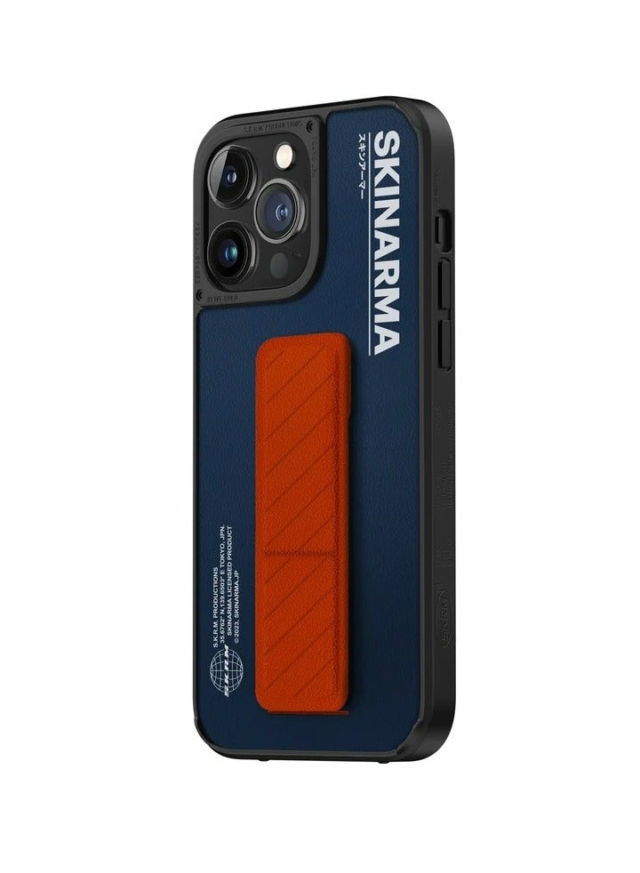 Skinarma - GYO Series TPU Protective Bumper Case And Extendable Grip Stand- Ultimate Protection With Style For iPhone 14 Pro - Blue - Image 1