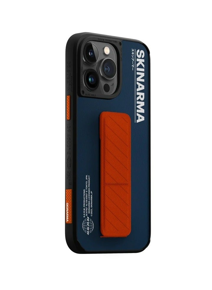 Skinarma - GYO Series TPU Protective Bumper Case And Extendable Grip Stand- Ultimate Protection With Style For iPhone 14 Pro - Blue - Image 1