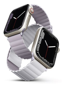 Uniq Revix Reversible Magnetic Silicone Watch Band Strap For Apple Watch 42 44 45 49 Mm Compatible With Premium Quality Lilac/White  - Image 1