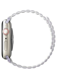 Uniq Revix Reversible Magnetic Silicone Watch Band Strap For Apple Watch 42 44 45 49 Mm Compatible With Premium Quality Lilac/White  - Image 5