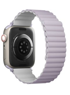 Uniq Revix Reversible Magnetic Silicone Watch Band Strap For Apple Watch 42 44 45 49 Mm Compatible With Premium Quality Lilac/White  - Image 3