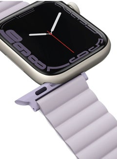 Uniq Revix Reversible Magnetic Silicone Watch Band Strap For Apple Watch 42 44 45 49 Mm Compatible With Premium Quality Lilac/White  - Image 2