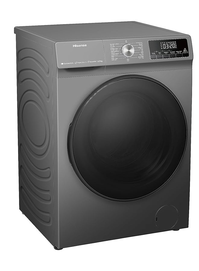 Washer Dryer With Inverter Motor, 1400 RPM, Remote Control, Steam Refresh And Allergy Care Programs 10.6 kg WDQA1014VJMWT Grey