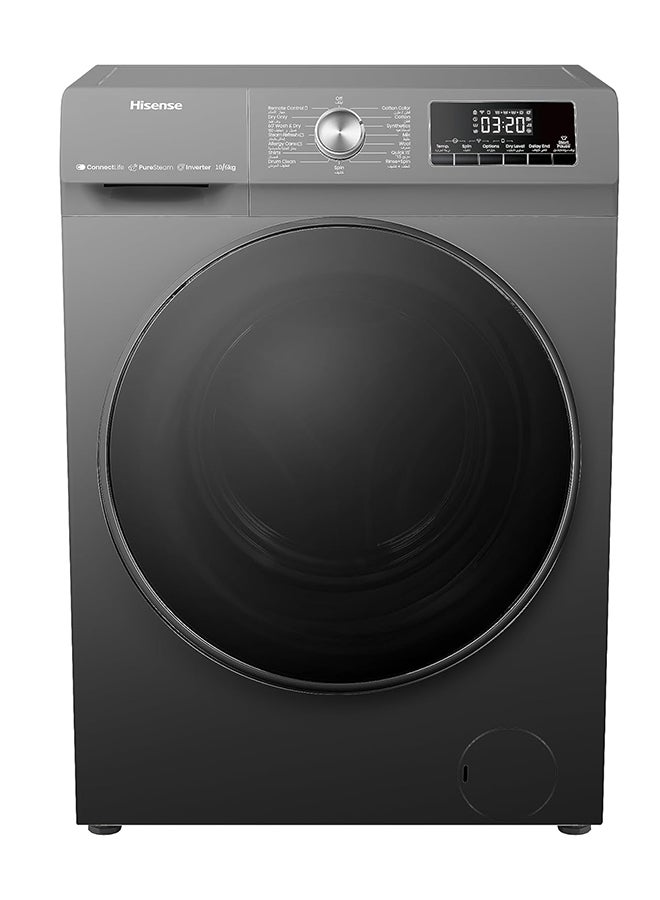 Washer Dryer With Inverter Motor, 1400 RPM, Remote Control, Steam Refresh And Allergy Care Programs 10.6 kg WDQA1014VJMWT Grey