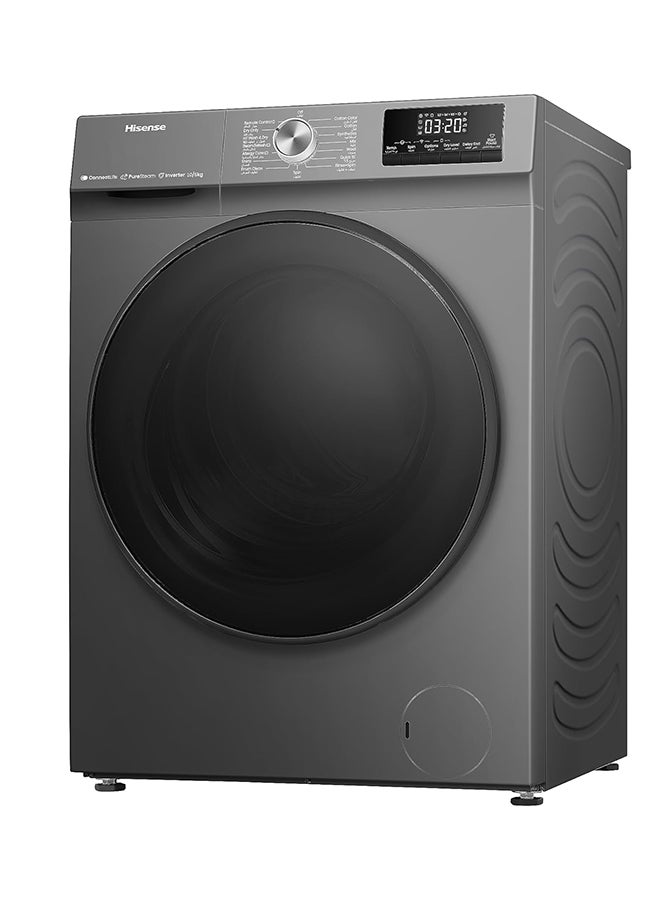 Washer Dryer With Inverter Motor, 1400 RPM, Remote Control, Steam Refresh And Allergy Care Programs 10.6 kg WDQA1014VJMWT Grey