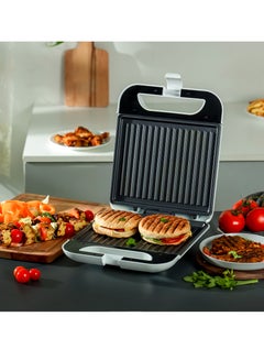GEEPAS Grill Maker With Non Stick Cooking Plates with Overheat Protection, Cool Touch Housing and Handle, Power ON and Ready Indicators, Perfect for Grilling Vegetables, Chicken, Meat, etc| 1400 W GGT36548 White  - Image 3