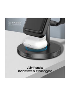 PROMATE 10000 mAh Charging Station With Detachable Power Bank, 15W MagSafe Compatible, 2W Apple Watch And 5W AirPods Charger Black  - Image 5