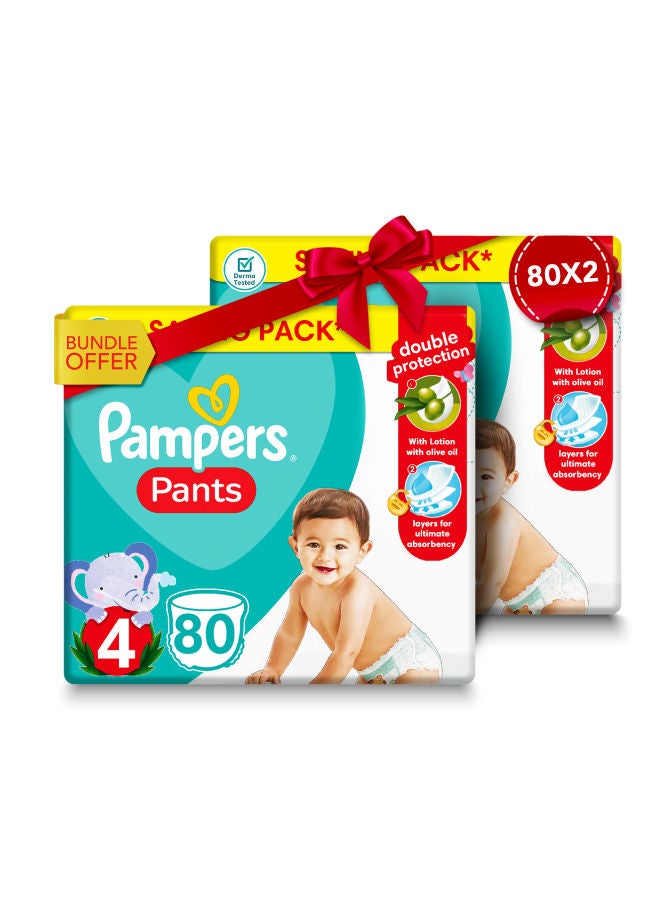 Pampers 2-Pack Diaper Pants, Size 4, 9-14 Kg, 80 Diapers  - Image 1