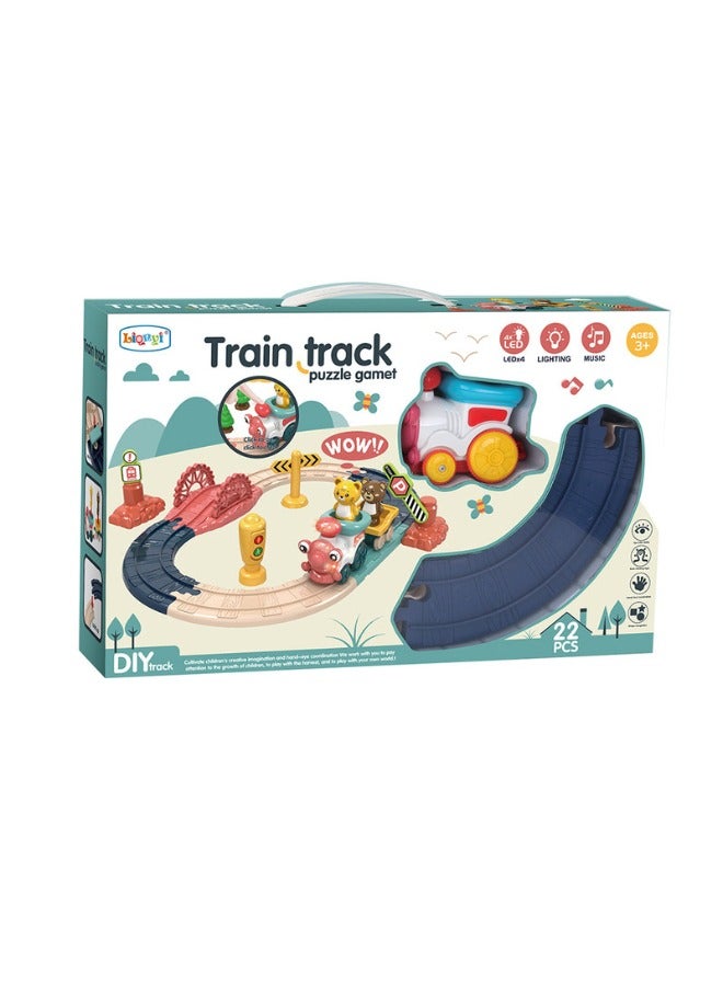 FAMILY CENTER B/O Animals Train Track W/Light & Music Not Include Battery 12-2090353  - Image 1