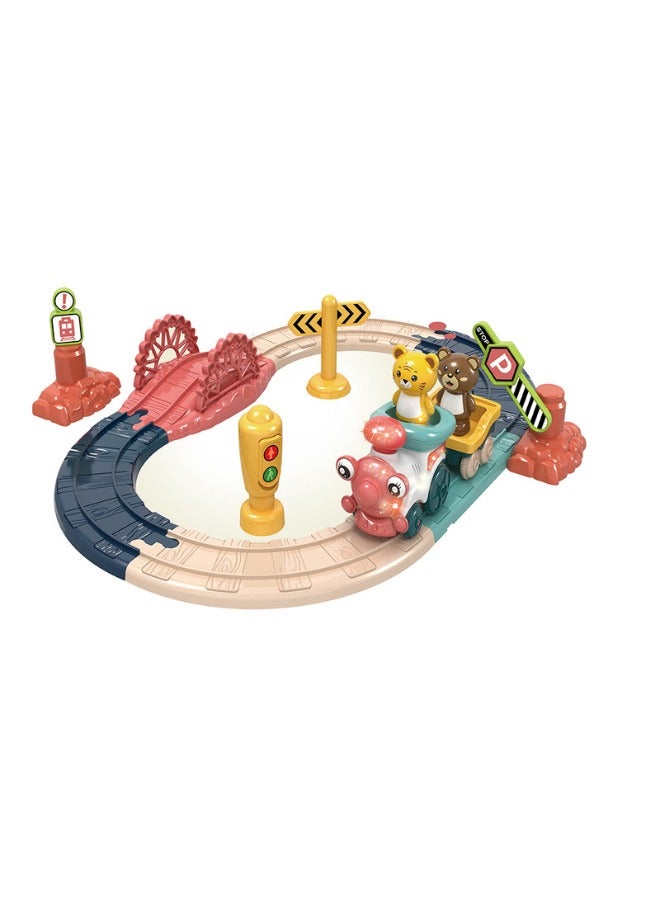 FAMILY CENTER B/O Animals Train Track W/Light & Music Not Include Battery 12-2090353  - Image 2