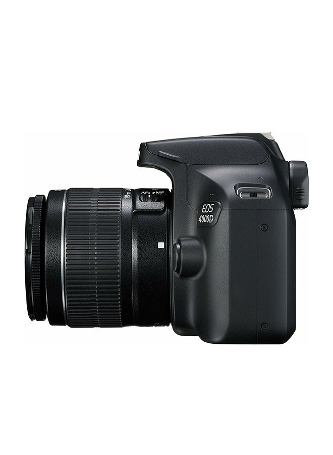 Canon - EOS 4000D DSLR With EF-S 18-55mm F/3.5-5.6 III Lens 18MP Built-In Wi-Fi Black With Camera Bag - Image 1