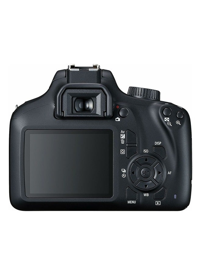 Canon - EOS 4000D DSLR With EF-S 18-55mm F/3.5-5.6 III Lens 18MP Built-In Wi-Fi Black With Camera Bag - Image 1