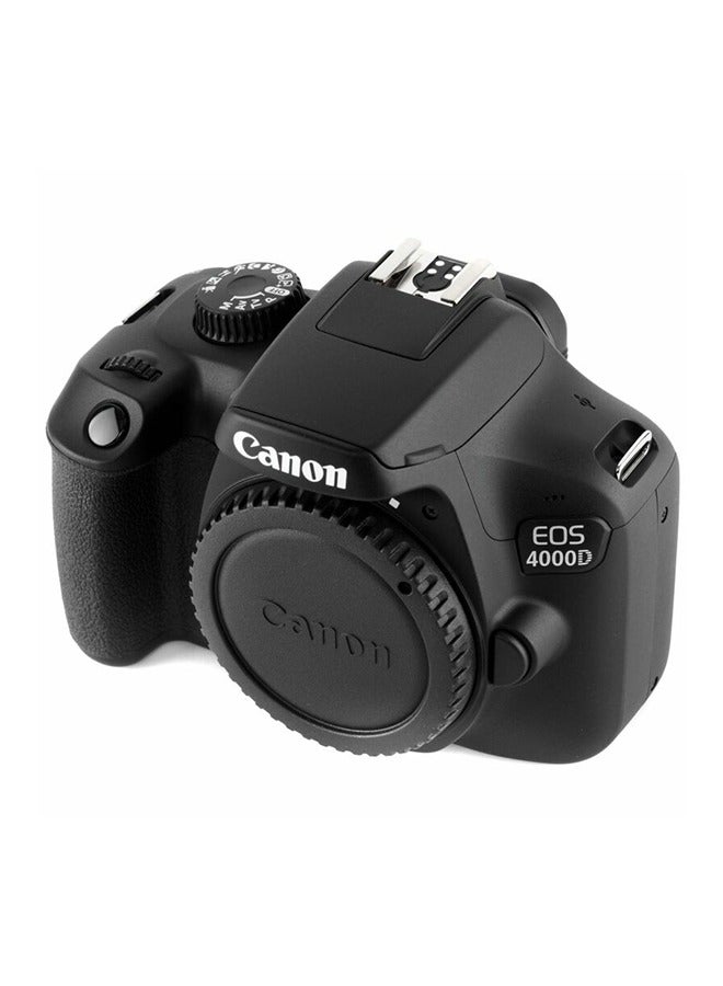 Canon - EOS 4000D DSLR With EF-S 18-55mm F/3.5-5.6 III Lens 18MP Built-In Wi-Fi Black With Camera Bag - Image 1