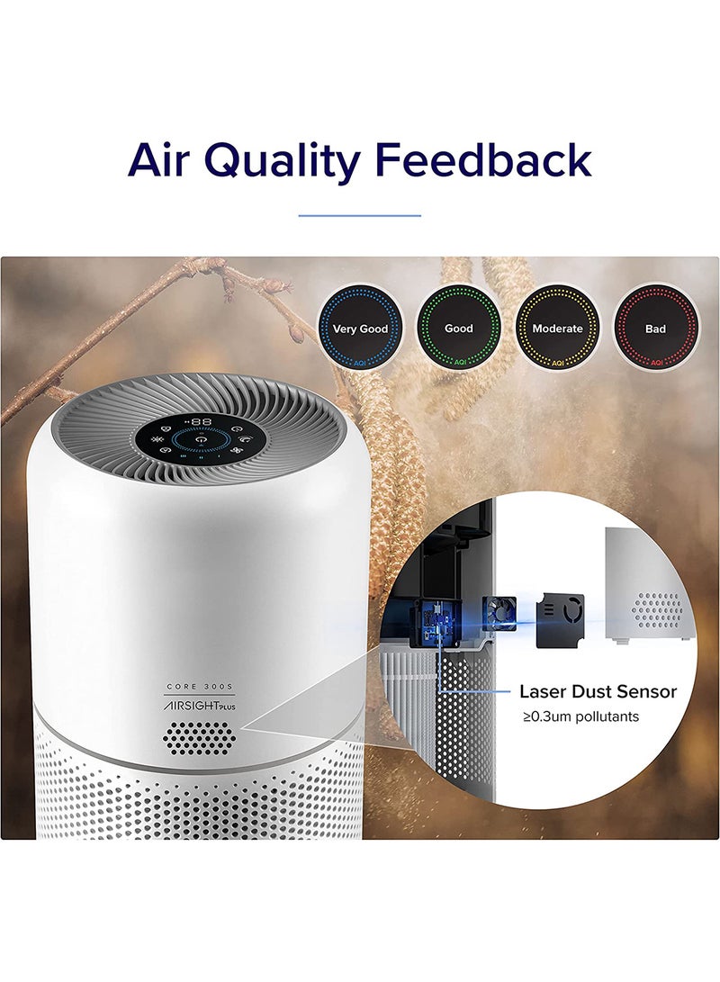 LEVOIT - Levoit Core 300S Smart WiFi Air Purifier Effective Range 50 ㎡ PM2.5 Dust Sensor Air Quality Core-300S White - Image 1