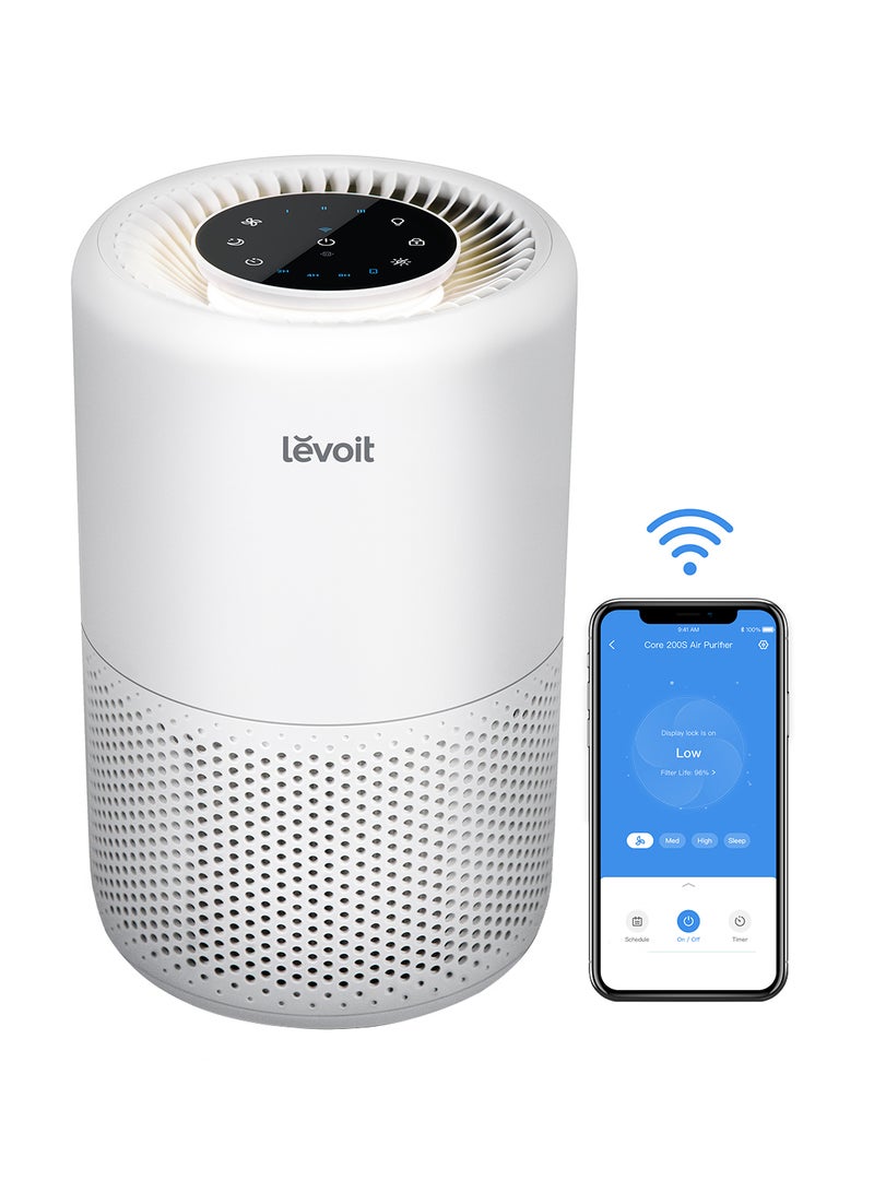 LEVOIT - LEVOIT Core 200S Smart WiFi Air Purifier Night Light Sleep Soundly Core-200S White - Image 1