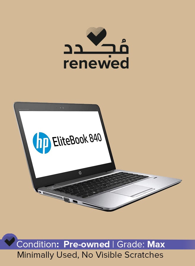 HP Renewed - EliteBook 840 G3 (2016) Laptop With 14-Inch Display,Intel Core i5 Processor/6th Gen/16GB RAM/512GB SSD/Integrated Graphics English Silver  - Image 1