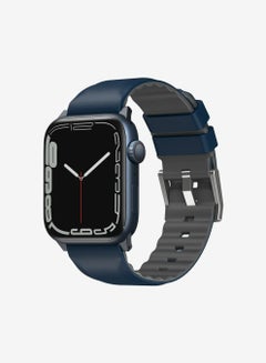 Uniq Linus Airosoft Silicone Made Slim Waterproof Strap For Apple Watch 49 45 44 42Mm Blue  - Image 1