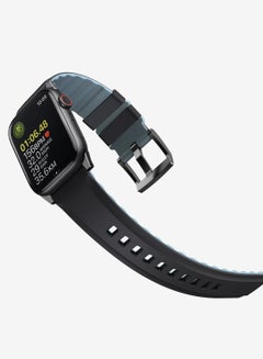 Uniq Linus Airosoft Silicone Made Slim Waterproof Strap For Apple Watch 49 45 44 42Mm Blue  - Image 2