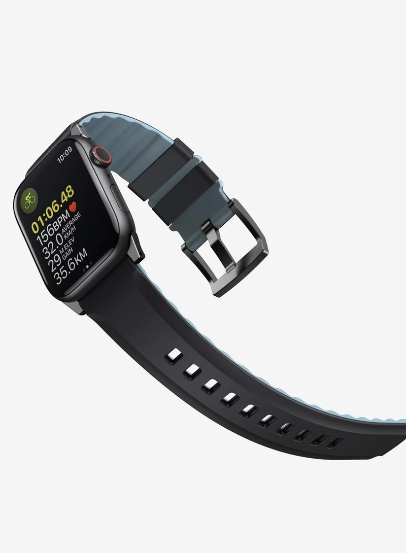 Uniq - Linus Airosoft Silicone Made Slim Waterproof Strap For Apple Watch 49 45 44 42Mm Blue - Image 1