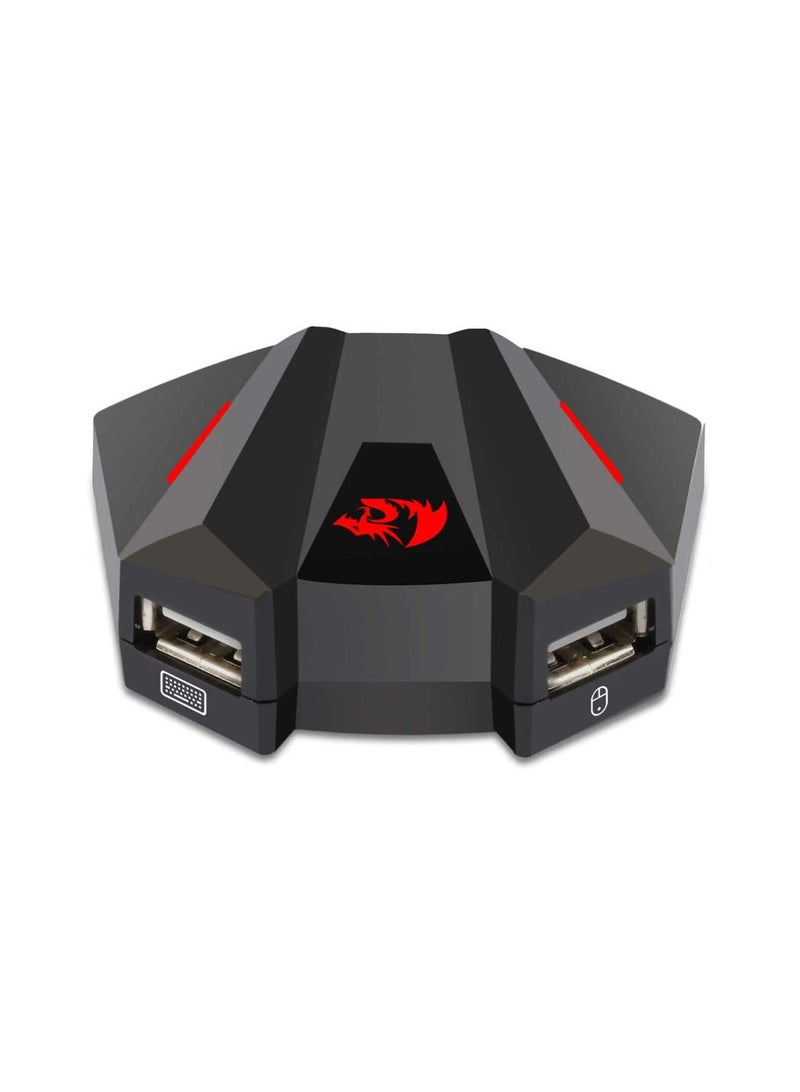 REDRAGON - GA250 Vulcan Keyboard and Mouse Adapter, Gaming Console Converter Compatible Nintendo Switch, PS3/4, Xbox One, Supports 2.4Ghz Wireless Connection - Image 1