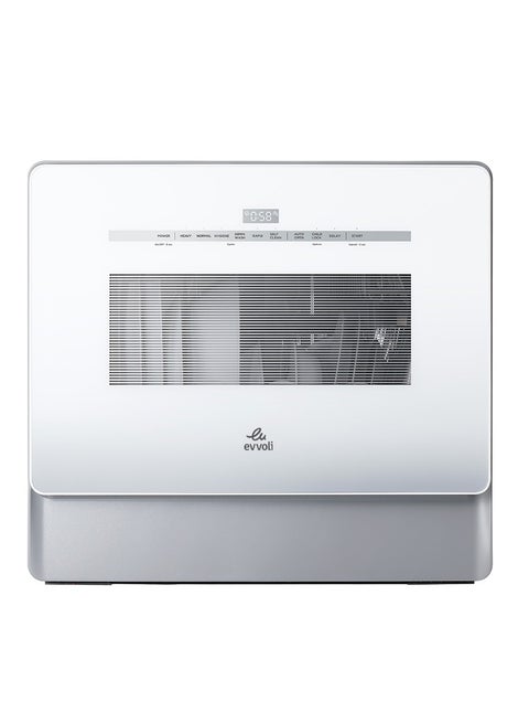 Table Top Dishwasher, 5 Place Settings, Residual Heating Dry, Auto Door Open, Child Lock, Touch Control 8 L 1590 W EVDW-5W White