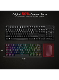 K530 Pro Draconic 60% لوحة مفاتيح ميكانيكية RGB لاسلكية، بلوتوث/2.4 جيجا هرتز/سلكية 3 أوضاع 61 مفتاحًا لوحة مفاتيح ألعاب مدمجة مع مقبس قابل للتبديل بنسبة 100%، ثنائي الفينيل متعدد الكلور مثبت على لوحة التعديل الحر ومفتاح بني ملموس - pnsku/N70002318V/45/_/1695284291/6eeb1840-de6c-48bf-ab52-f78f67504521