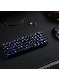 K530 Pro Draconic 60% لوحة مفاتيح ميكانيكية RGB لاسلكية، بلوتوث/2.4 جيجا هرتز/سلكية 3 أوضاع 61 مفتاحًا لوحة مفاتيح ألعاب مدمجة مع مقبس قابل للتبديل بنسبة 100%، ثنائي الفينيل متعدد الكلور مثبت على لوحة التعديل الحر ومفتاح بني ملموس - pnsku/N70002318V/45/_/1695284302/55492c85-5470-4e12-bd54-95ce1c9b5420