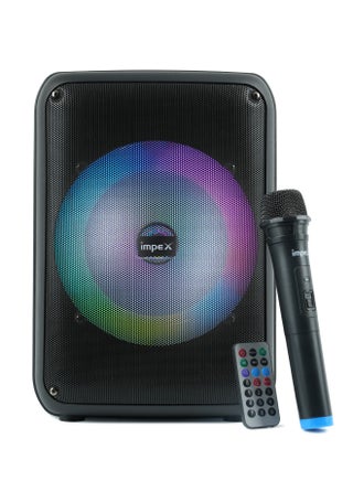 مكبر صوت متنقل مزود بعجلات بقدرة 800 وات PMPO، مكبر صوت بشاشة LED - BT/FM/USB/TF/AUX، TWS، ميكروفون لاسلكي، أضواء LED، بطارية قابلة لإعادة الشحن، شحن من النوع C أسود - pnsku/N70002337V/45/_/1724225331/fef7006b-1fbf-4bc4-be2e-11be360c640a