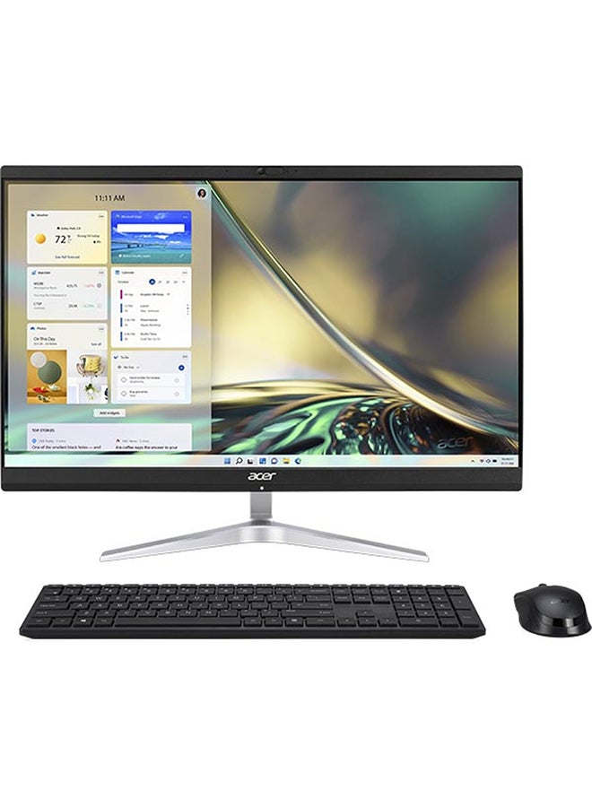Acer Aspire C24 All-in-One Desktop With 23.8-Inch Display, Core i5-1240P Processor/8GB RAM/512GB SSD/Intel UHD Graphics/Windows 11 Home English/Arabic Black  - Image 1