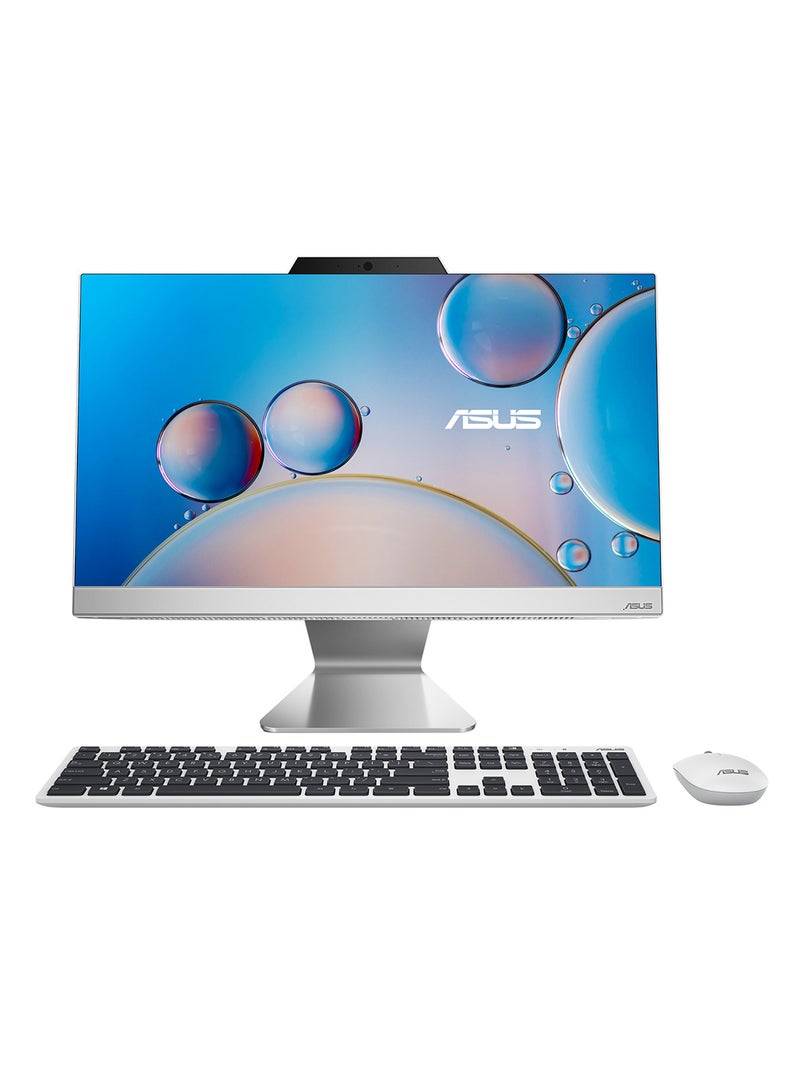 أسوس - A3202WBAK AIO بشاشة مقاس 21.45 بوصة ومعالج Pentium Gold 8505 وذاكرة وصول عشوائي سعة 4 جيجابايت ومحرك أقراص صلبة سعة 1 تيرابايت + SSD سعة 128 جيجابايت وبطاقة رسومات Intel UHD ونظام التشغيل Windows 11 Home - Image 1