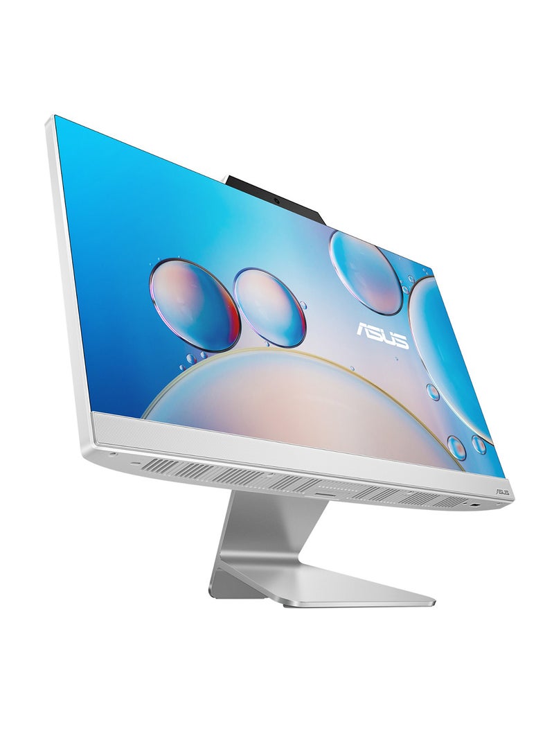 أسوس - A3202WBAK AIO بشاشة مقاس 21.45 بوصة ومعالج Pentium Gold 8505 وذاكرة وصول عشوائي سعة 4 جيجابايت ومحرك أقراص صلبة سعة 1 تيرابايت + SSD سعة 128 جيجابايت وبطاقة رسومات Intel UHD ونظام التشغيل Windows 11 Home - Image 1