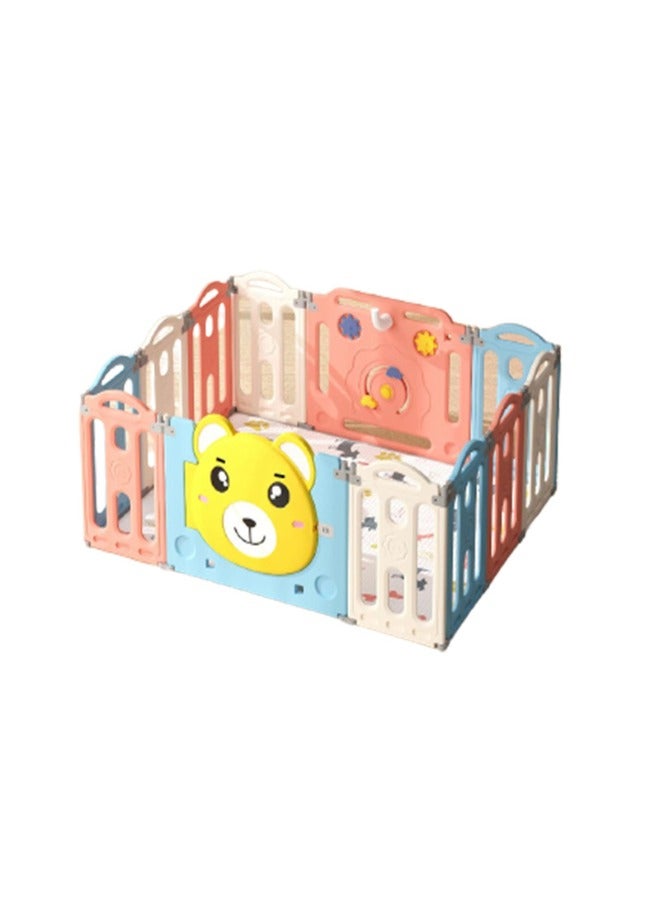 Baby love - Bear Foldable Fence Playpen Pink 28-Un37-11P - Image 1