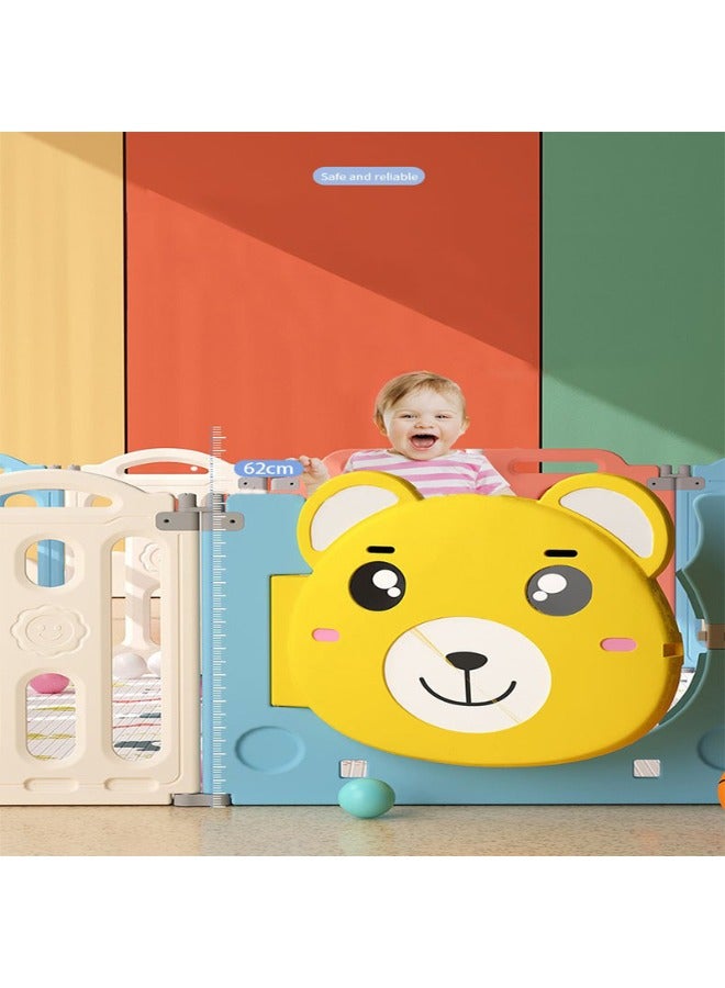 Baby love - Bear Foldable Fence Playpen Pink 28-Un37-11P - Image 1