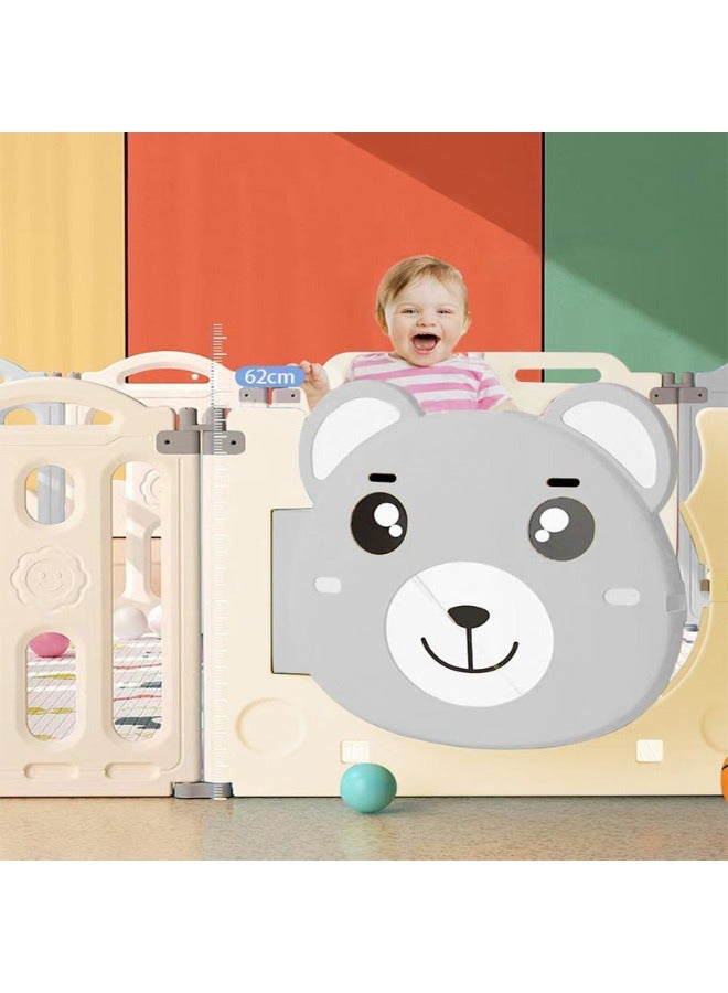 Baby love Bear Foldable Fence Playpen Blue 28-Un37-12B  - Image 5
