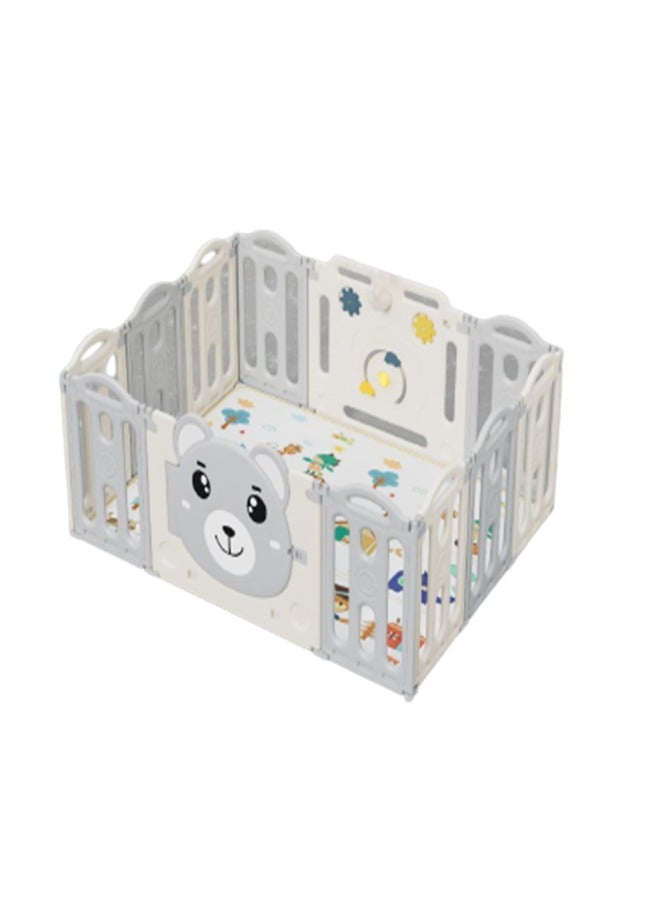 Baby love Bear Foldable Fence Playpen Blue 28-Un37-12B  - Image 1