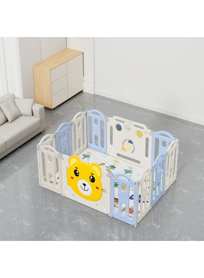 Baby love - Bear Foldable Fence Playpen Grey 28-Un37-13G - Image 1