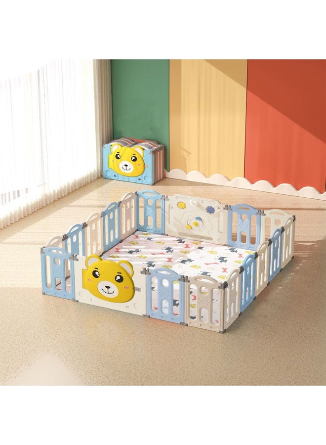 Baby love - Bear Foldable Fence Playpen Grey 28-Un37-13G - Image 1