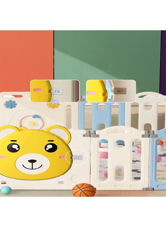 Baby love - Bear Foldable Fence Playpen Grey 28-Un37-13G - Image 1