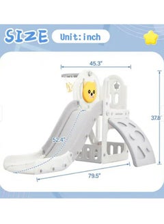 بيبي لاف لوح انزلاق وتسلق على شكل بطة + حلقة كرة، أخضر، 28-Myy-13G  - Image 4