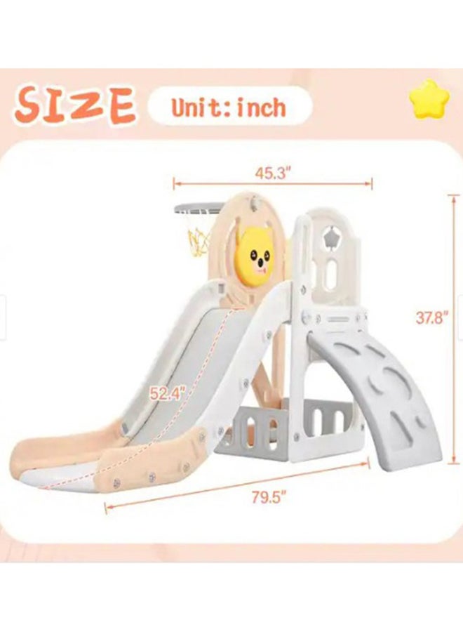 Baby love Duck Slide & Climb Board + Ball Ring 186X109X100 Cm Coffee 28-Myy-12C  - Image 2