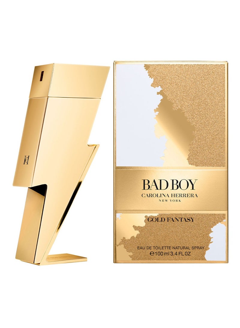 CAROLINA HERRERA Bad Boy Gold Fantasy EDT For Men 100ml  - Image 4