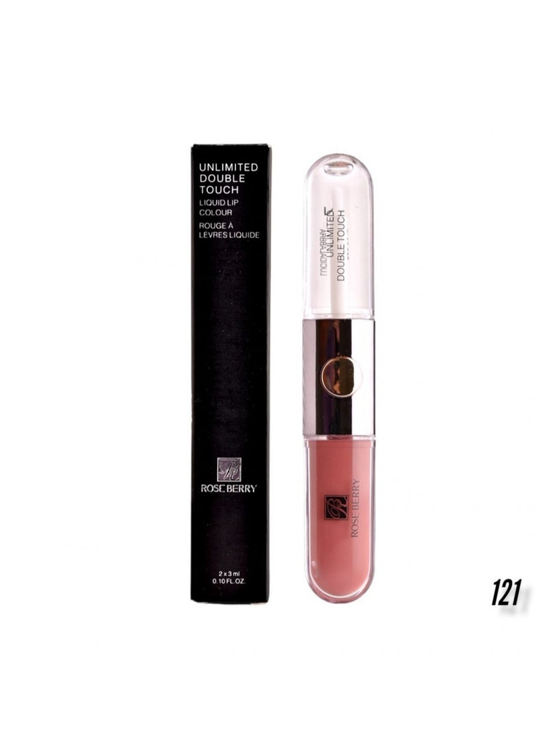 ROSE BERRY Unlimited Double Touch Liquid Gloss Lipstick 121 Pink  - Image 3