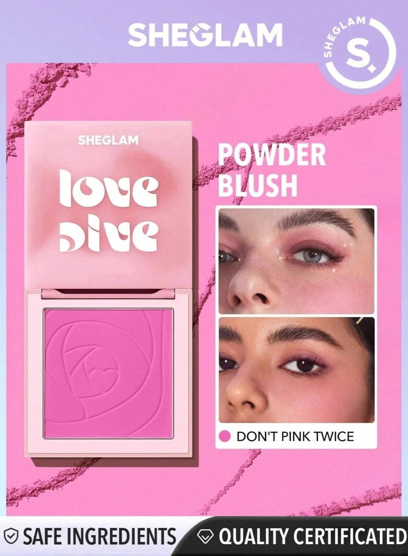 SHEGLAM - Love Tender Blusher Dont Pink Twice - Image 1