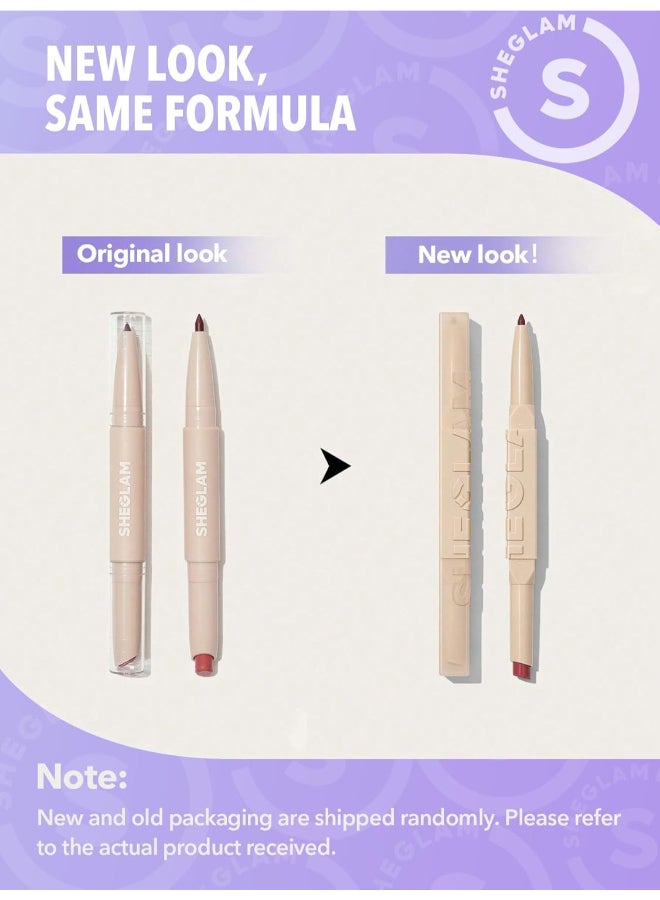 Glam 101 Lipstick & Liner Duo Warm Nutmeg
